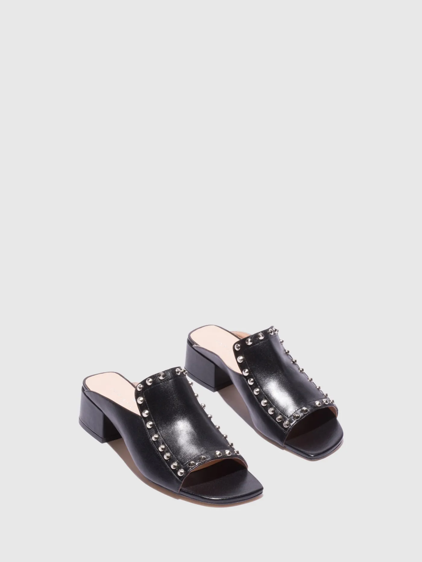 Store Mules com Apliques em Preto MULHER Mules