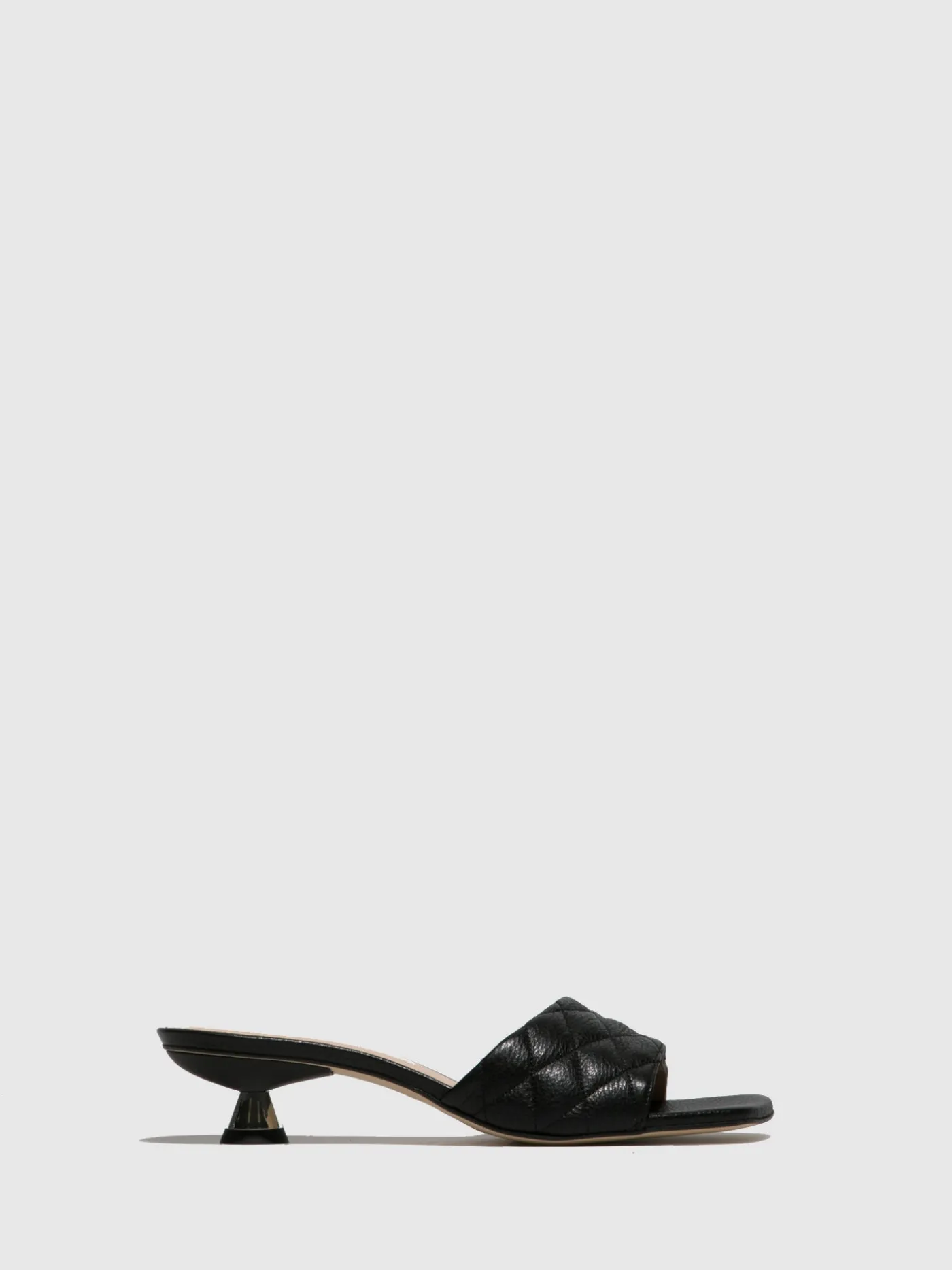 Hot Mules de Salto Kitten em Preto MULHER Mules