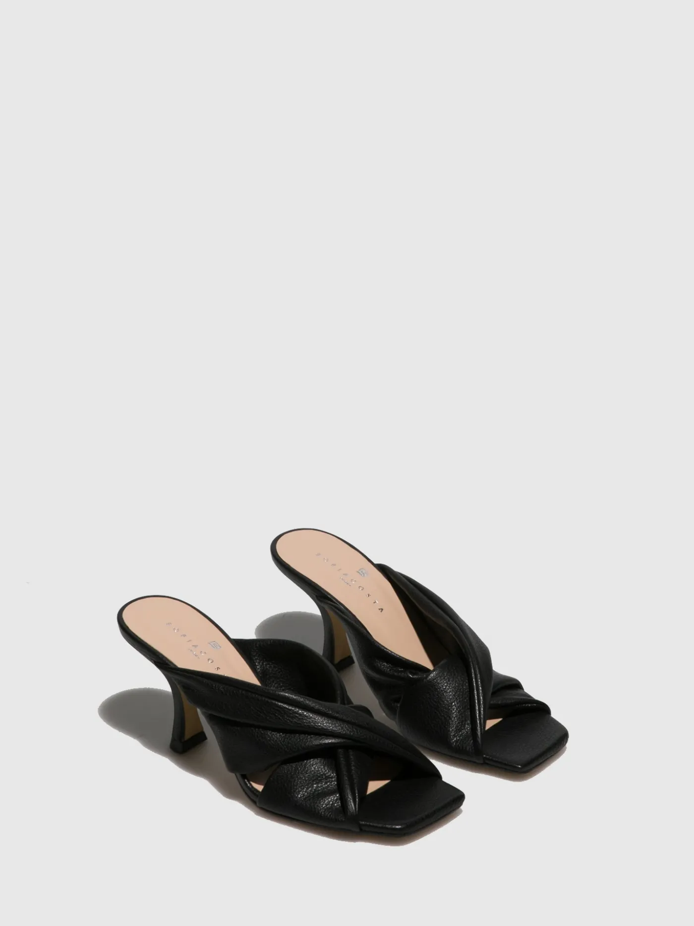 Best Mules de Salto Kitten em Preto MULHER Mules