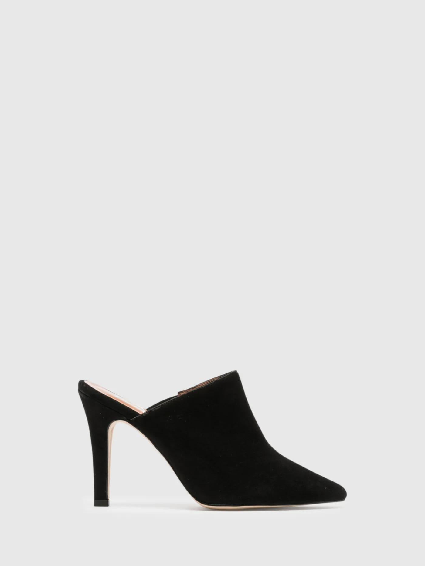 Cheap Mules Pontiagudas em Preto MULHER Mules