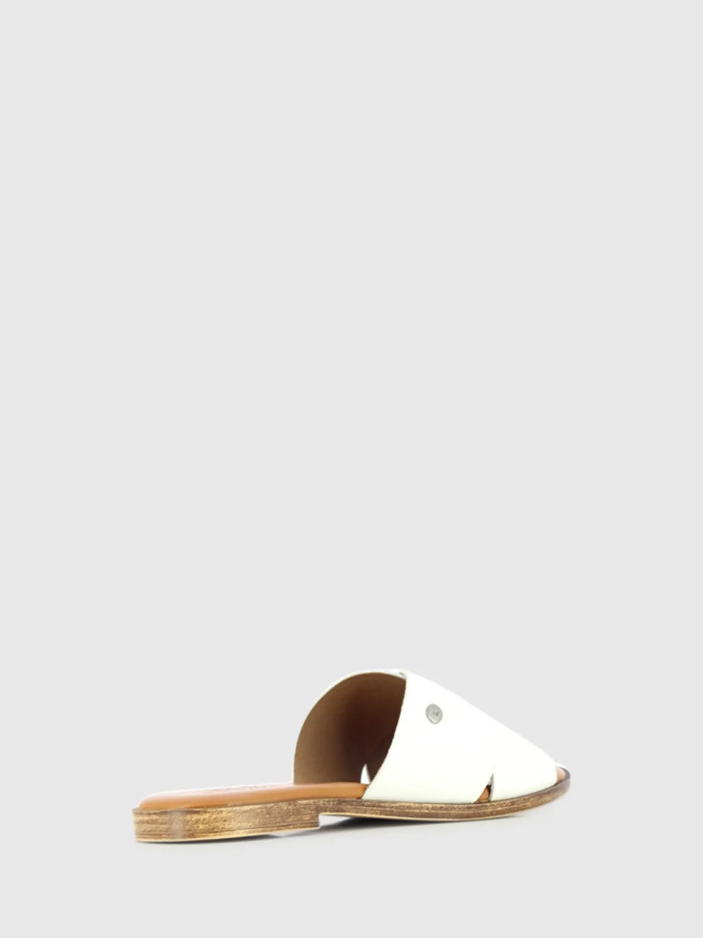 Flash Sale Sandálias Slip-on em Pele Branca MULHER Sandálias Rasas | Sandálias