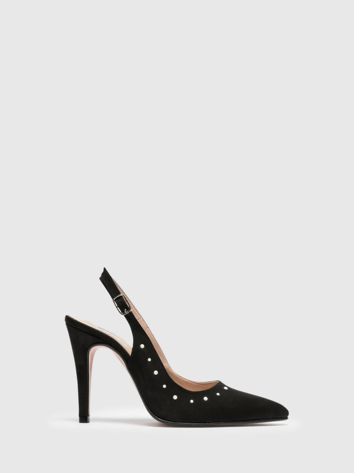 Flash Sale Sapatos de Salto Alto com Tira no Calcanhar em Preto MULHER Sapatos