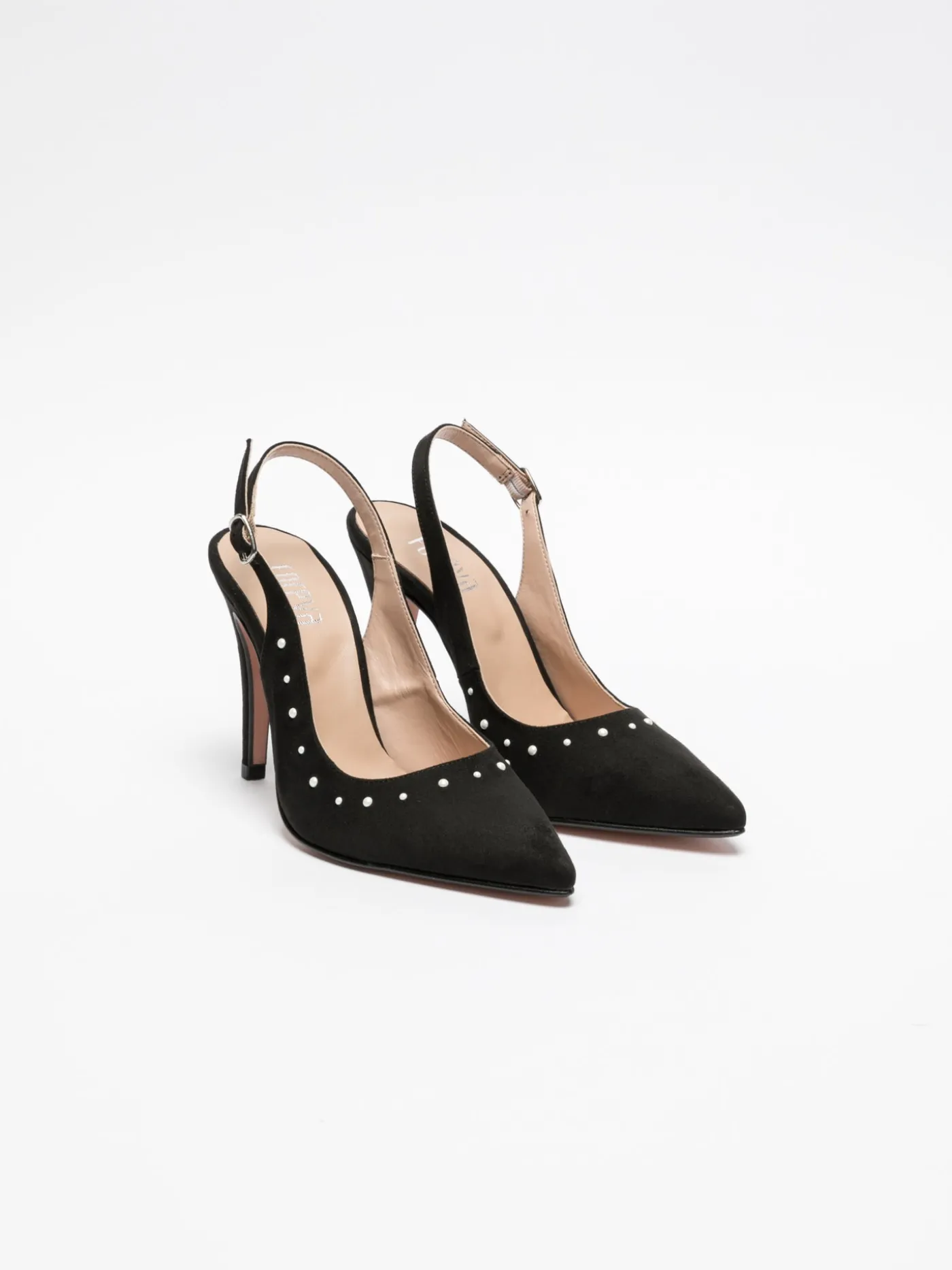 Flash Sale Sapatos de Salto Alto com Tira no Calcanhar em Preto MULHER Sapatos